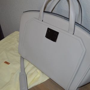 Grey Leather Tumi Mariella Eva Satchel